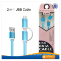 AWD004 High Quality And Cheap Micro Cable 2 in 1 usb cable for iPhone and Android